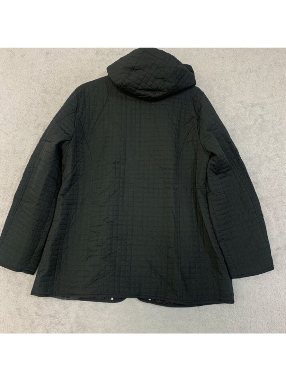 NWOT Lands' End  Women's XL Black Quilted Hooded Jacket - Picture 5 of 13
